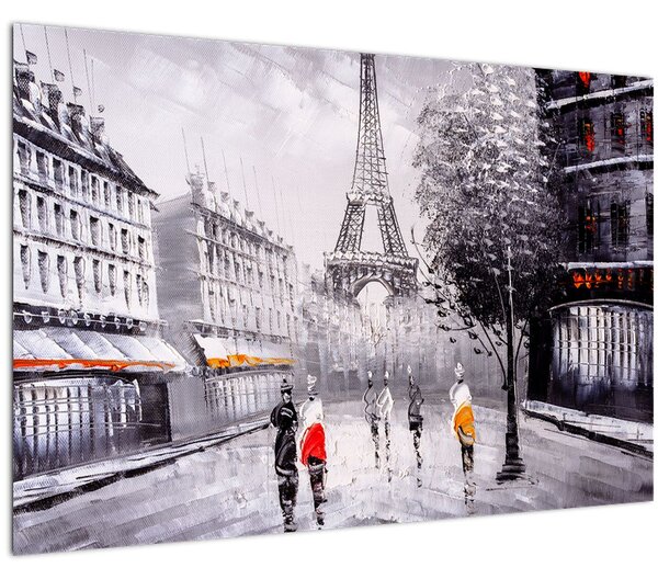 Tablou - Pictură în ulei, Paris (90x60 cm)