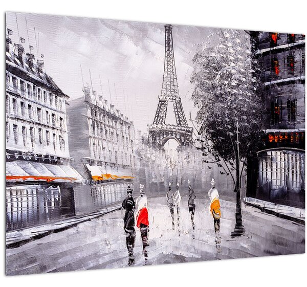 Tablou - Pictură în ulei, Paris (70x50 cm)
