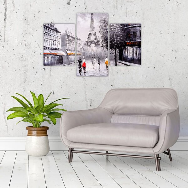 Tablou - Pictură în ulei, Paris (90x60 cm)