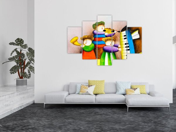 Tablou - Muzicanții, pictură (150x105 cm)