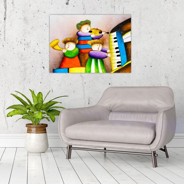 Tablou - Muzicanții, pictură (70x50 cm)
