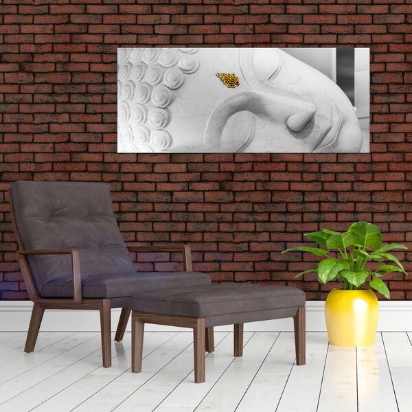 Tablou - Buddha alb (120x50 cm)