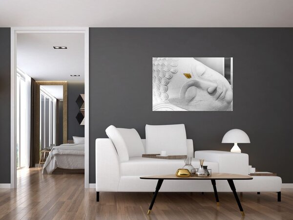Tablou - Buddha alb (90x60 cm)