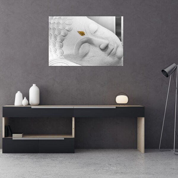 Tablou - Buddha alb (90x60 cm)