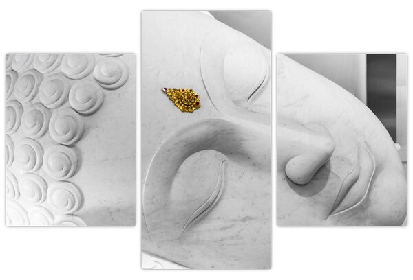 Tablou - Buddha alb (90x60 cm)