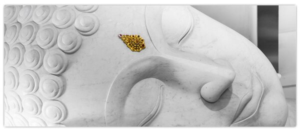 Tablou - Buddha alb (120x50 cm)