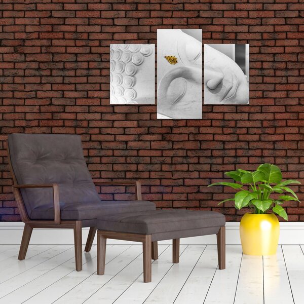 Tablou - Buddha alb (90x60 cm)