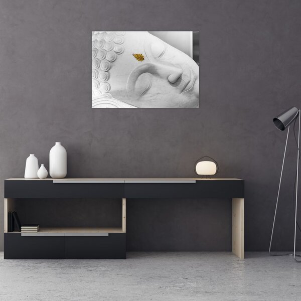 Tablou - Buddha alb (70x50 cm)