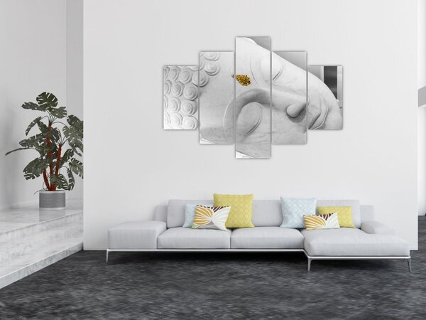 Tablou - Buddha alb (150x105 cm)