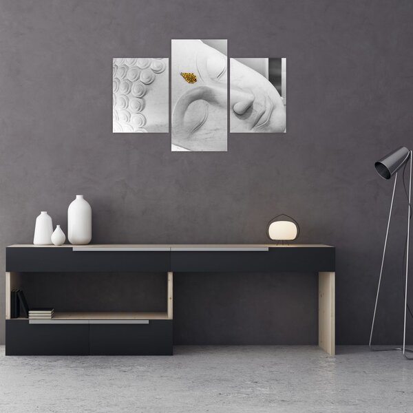 Tablou - Buddha alb (90x60 cm)
