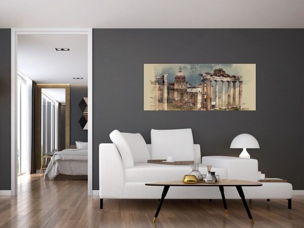 Tablou - Forumul Roman, Roma, Italia (120x50 cm)