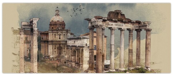 Tablou - Forumul Roman, Roma, Italia (120x50 cm)