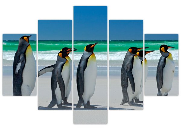Tablou - Grup de pinguini regali (150x105 cm)