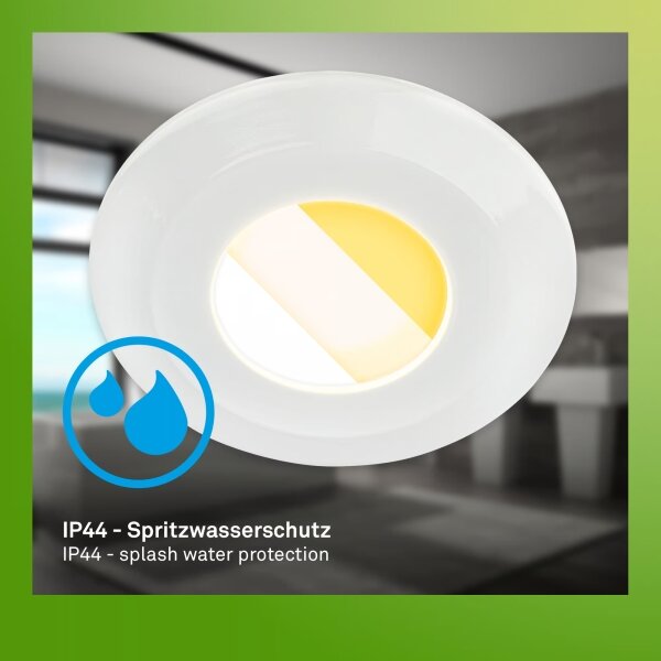 Briloner 7588036 - Plafonieră pentru baie KLIRA, set 3x LED, 3xLED/4,9W/230V, IP44, alb