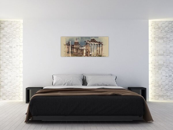 Tablou - Forumul Roman, Roma, Italia (120x50 cm)
