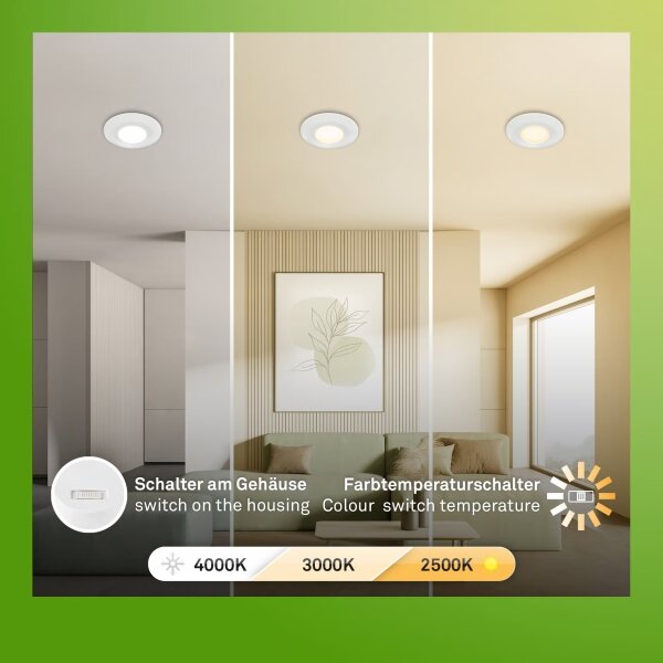 Briloner 7588036 - Plafonieră pentru baie KLIRA, set 3x LED, 3xLED/4,9W/230V, IP44, alb