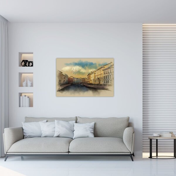 Tablou - Râul Moyka, Sankt Petersburg, Rusia (90x60 cm)