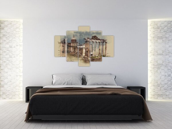 Tablou - Forumul Roman, Roma, Italia (150x105 cm)