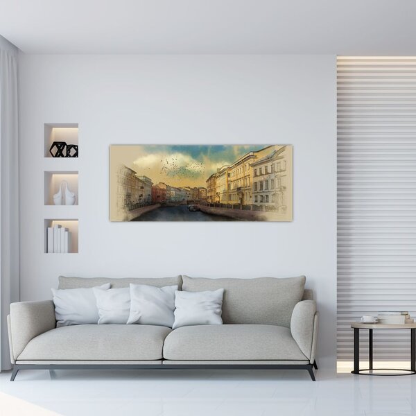 Tablou - Râul Moyka, Sankt Petersburg, Rusia (120x50 cm)