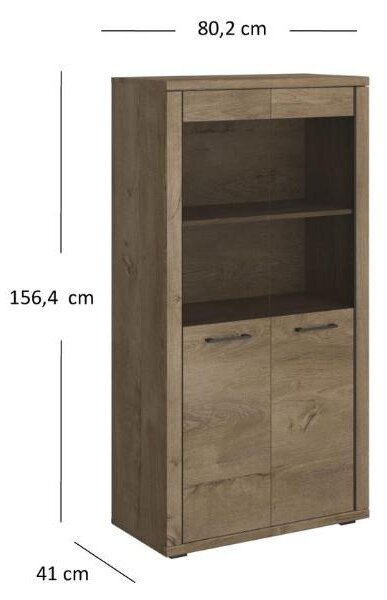 Vitrină Clinecas 2 (stejar lefkas) . 1116788