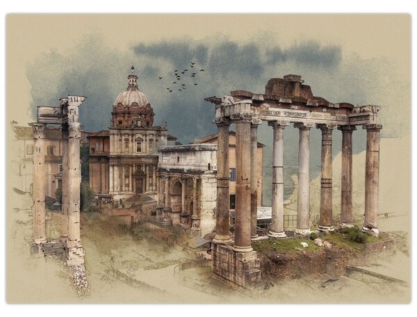 Tablou - Forumul Roman, Roma, Italia (70x50 cm)