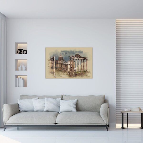 Tablou - Forumul Roman, Roma, Italia (90x60 cm)