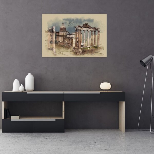 Tablou - Forumul Roman, Roma, Italia (90x60 cm)