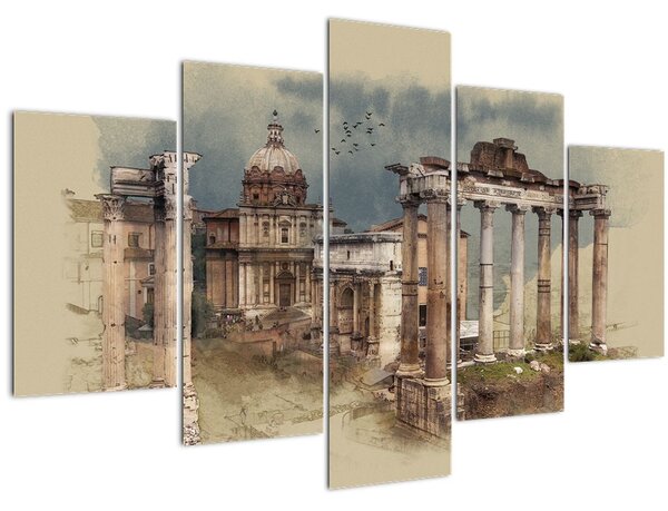 Tablou - Forumul Roman, Roma, Italia (150x105 cm)