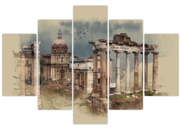 Tablou - Forumul Roman, Roma, Italia (150x105 cm)