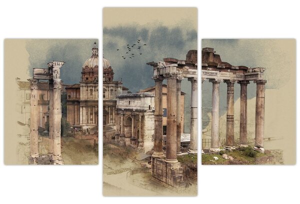 Tablou - Forumul Roman, Roma, Italia (90x60 cm)