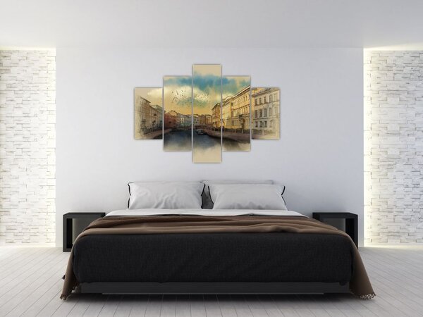 Tablou - Râul Moyka, Sankt Petersburg, Rusia (150x105 cm)
