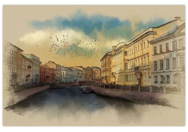 Tablou - Râul Moyka, Sankt Petersburg, Rusia (90x60 cm)