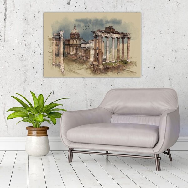 Tablou - Forumul Roman, Roma, Italia (90x60 cm)