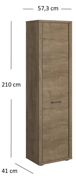 Dulap cu rafturi Clinecas (stejar lefkas) . 1116791