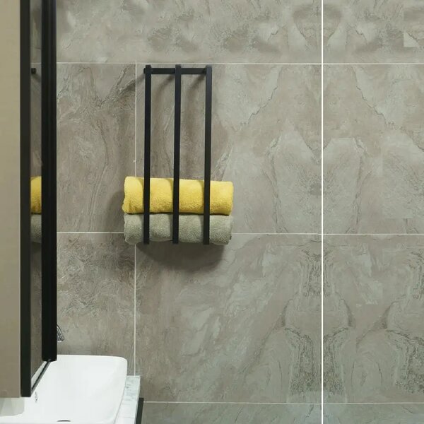 Suport prosop , din metal pentru baie, 60 cm