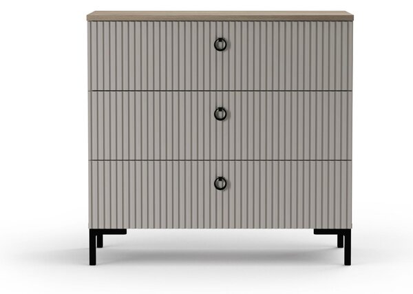 Comodă Demandaron 2 (taupe + stejar silverjack) . 1116799