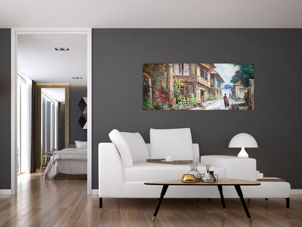 Tablou - Satul filipinez, Asia (120x50 cm)