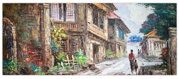 Tablou - Satul filipinez, Asia (120x50 cm)