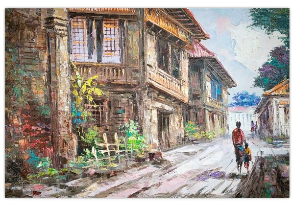 Tablou - Satul filipinez, Asia (90x60 cm)