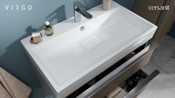 Chiuveta ceramica Cersanit VIRGO, incastrata, 60x46 cm, K118-006
