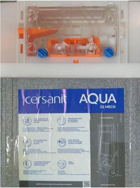 Cersanit Presto - Buton pentru modulul Cersanit Aqua, Link, Hi-tec, Hit, negru mat, K97-418