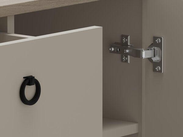 Comodă Demandaron 3 (taupe + stejar silverjack) . 1116809