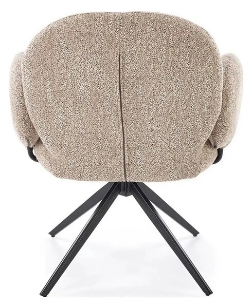 Scaun K568, bej inchis/negru, stofa clasica/otel, 65x64x82 cm
