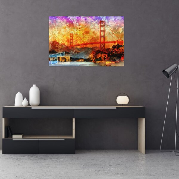 Tablou - Golden Gate, SanFrancisco, California (90x60 cm)