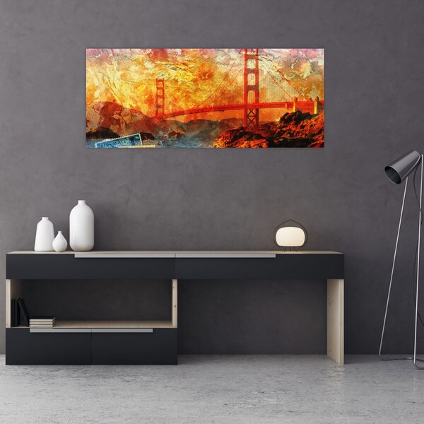 Tablou - Golden Gate, SanFrancisco, California (120x50 cm)