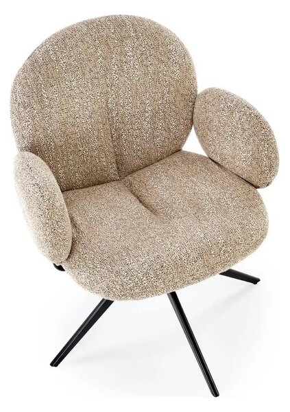 Scaun K568, bej inchis/negru, stofa clasica/otel, 65x64x82 cm