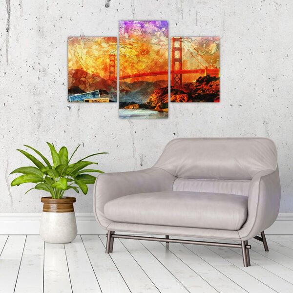 Tablou - Golden Gate, SanFrancisco, California (90x60 cm)