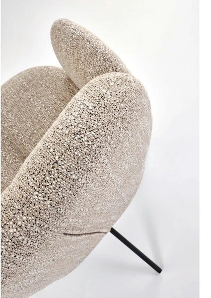 Scaun K568, bej inchis/negru, stofa clasica/otel, 65x64x82 cm