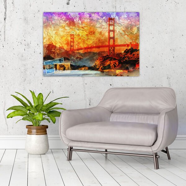 Tablou - Golden Gate, SanFrancisco, California (90x60 cm)