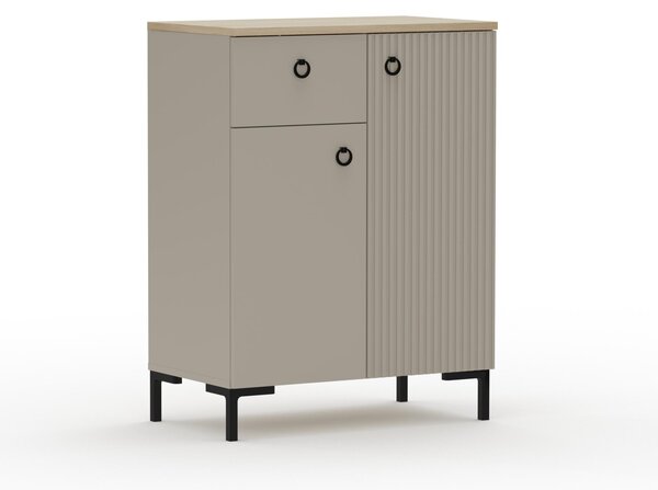 Comodă Demandaron 3 (taupe + stejar silverjack) . 1116809